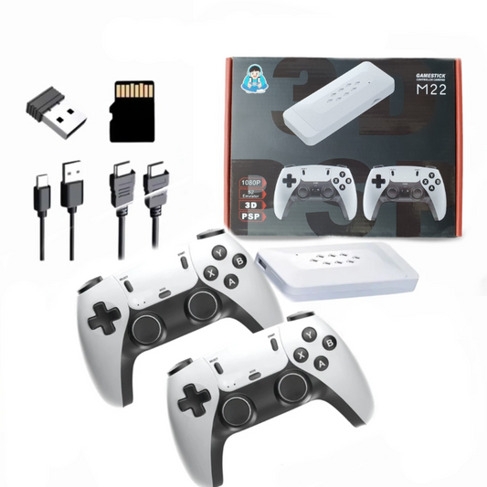 M22 Video Game Stick 4K 64G 30000+ Retro Games Dual Controllers | Supports 52 Emulators (PSP/N64/PS1/3D/Arcade)