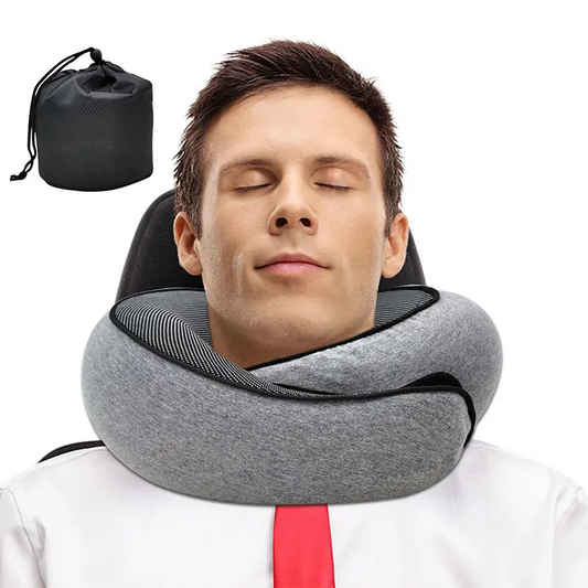 Travel Memory Foam Neck Pillow 🐌