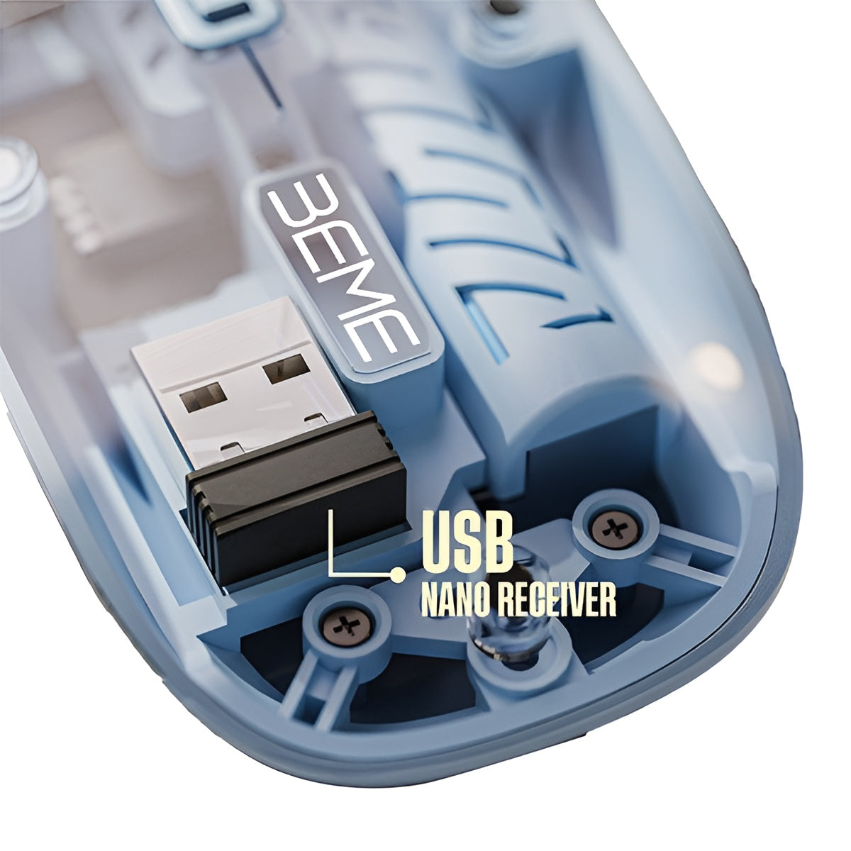 BEME Explorer Mouse 2 Transparent Dual-Mode Wireless Mouse (2.4G + BT 5.2)