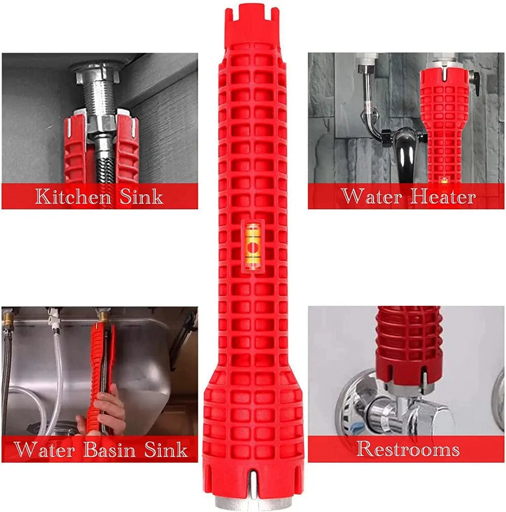 14 IN 1 FAUCET SINK BASIN INSTALLER PIPE WRENCH TAP SPANNER MULTIFUNCTION TOOLS