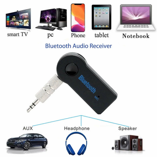 Bluetooth AUX Receiver 3.5mm Car Audio Adapter with Mic v5.0